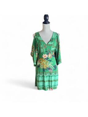 Rosa Santa green floral boho dress size small NWOT